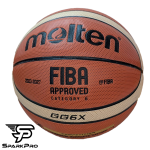 Balón de baloncesto Molten GG6X de cuero sintético, tamaño 6 para interiores y exteriores
