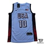 Camiseta NBA Team USA Jayson Tatum #10 blanca hombre