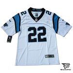 Camiseta NFL Carolina Panthers Christian McCaffrey #22 hombre blanca