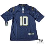Camiseta NFL Los Angeles Chargers Justin Herbert #10 Hombre Azul Marino