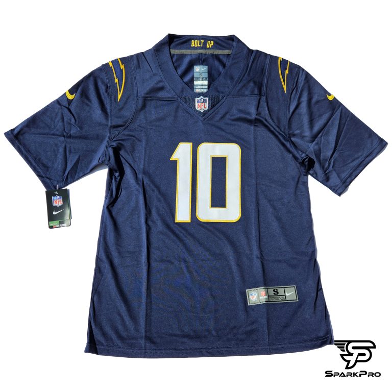 Camiseta NFL Los Angeles Chargers Justin Herbert #10 Hombre Azul Marino