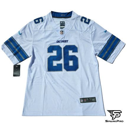 camiseta nfl detroit lions gibbs 26 blanca detalle bordado