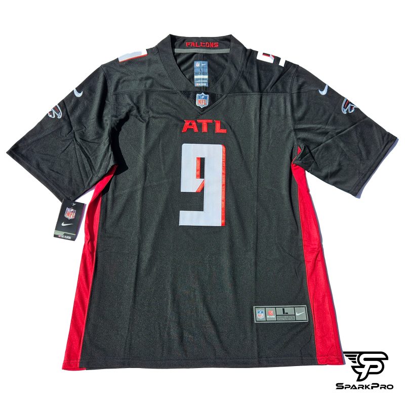 Camiseta NFL Atlanta Falcons Michael Penix Jr #9 en color negro con rojo para hombre.