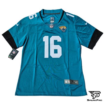 Camiseta NFL Jacksonville Jaguars Trevor Lawrence #16 hombre aqua