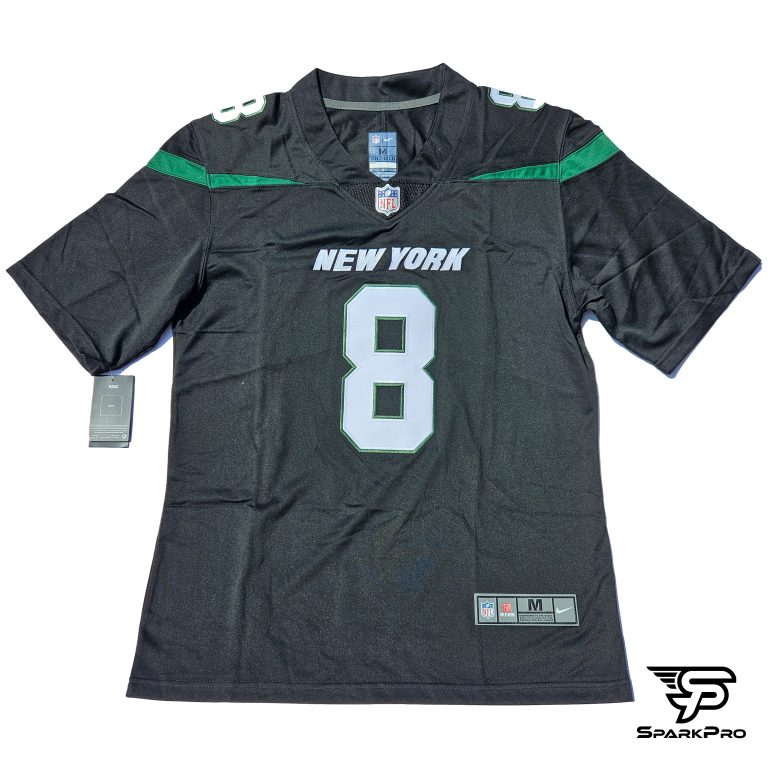 Camiseta NFL New York Jets Aaron Rodgers #8 hombre negra