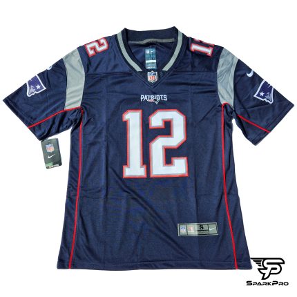 Camiseta NFL New England Patriots Tom Brady #12 azul marino