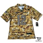 Camiseta NFL Patriots Tom Brady #12 Edición Salute to Service color camuflaje SparkPro