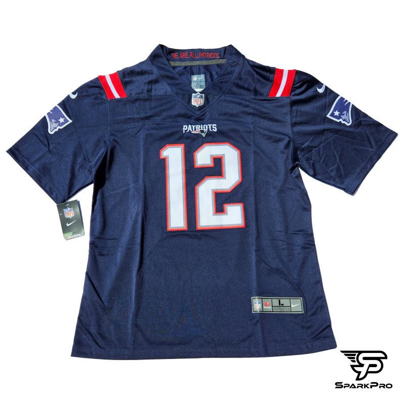 Camiseta NFL New England Patriots Tom Brady #12 hombre azul