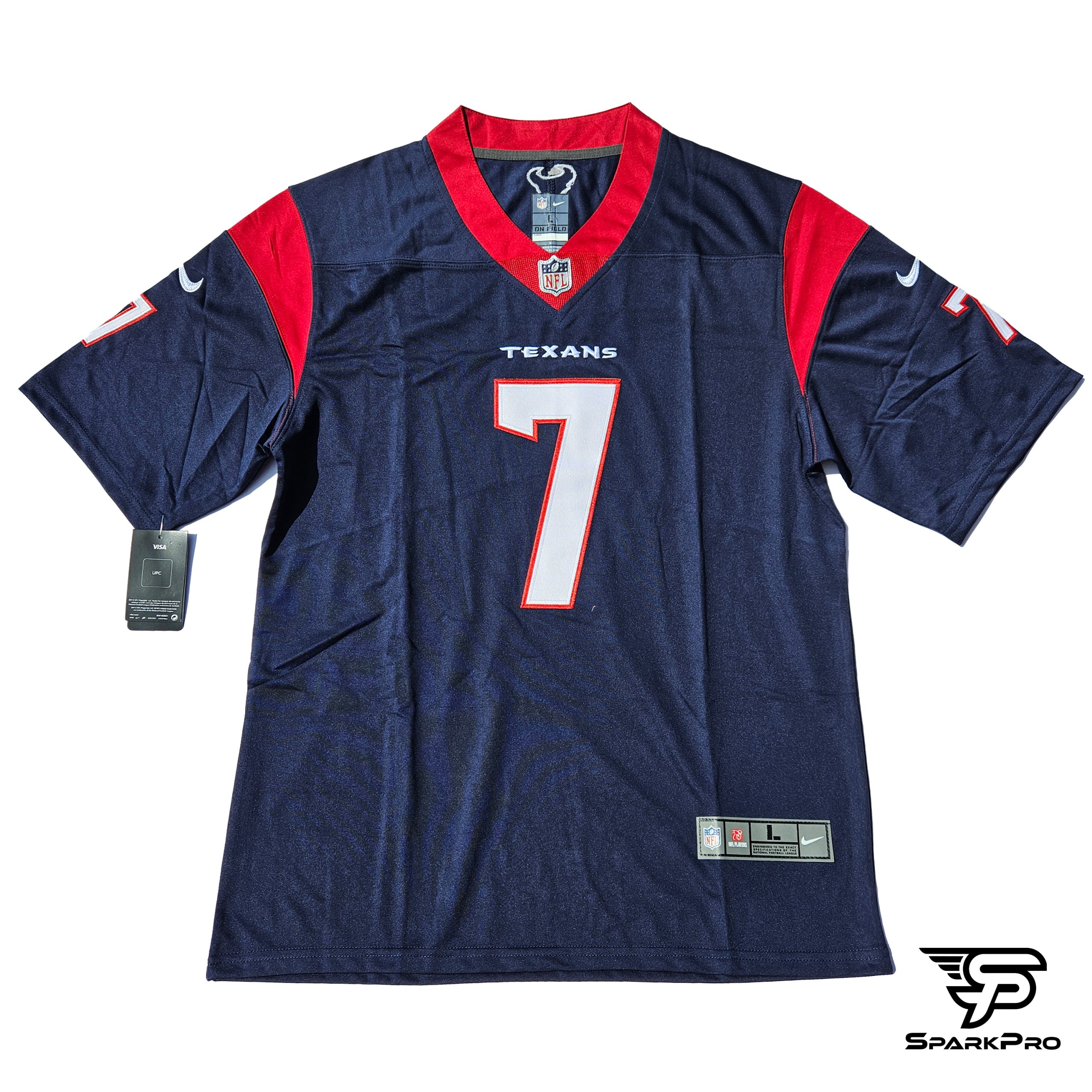 camiseta-nfl-texans-cj-stroud-7-frontal Camiseta NFL Houston Texans CJ Stroud #7 hombre azul marino