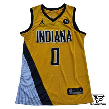 Camiseta NBA Indiana Pacers Tyrese Haliburton #0 amarilla