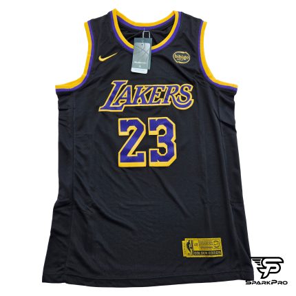 Camiseta NBA Los Angeles Lakers LeBron James #23 negra