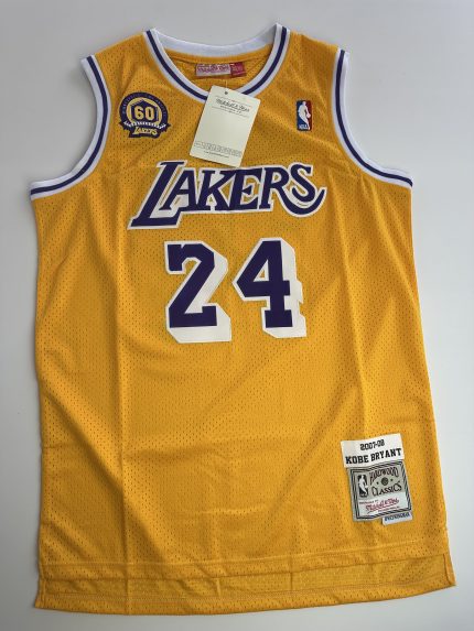 Camiseta NBA Los Angeles Lakers Kobe Bryant #24 Hardwood Classics Amarilla