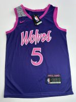 Camiseta NBA Minnesota Timberwolves Anthony Edwards #5 morada City Edition vista frontal