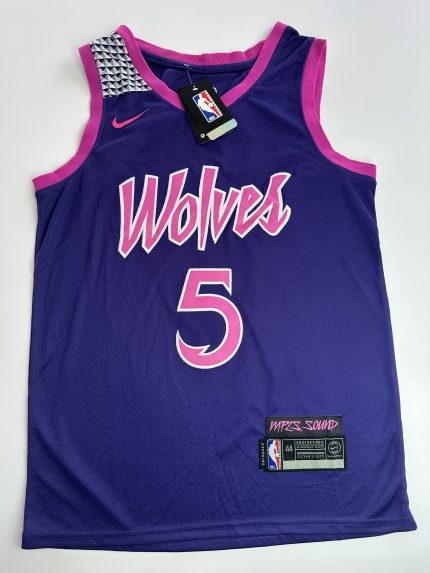Camiseta NBA Minnesota Timberwolves Anthony Edwards #5 Morada City Edition