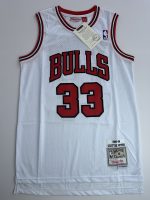 Camiseta NBA Chicago Bulls Scottie Pippen #33 Hardwood Classics blanca vista frontal
