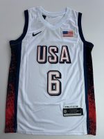 Camiseta USA Basketball LeBron James #6 blanca vista frontal