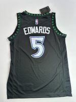 Camiseta NBA Minnesota Timberwolves Anthony Edwards #5 negra City Edition vista posterior