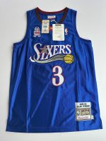 Camiseta Philadelphia 76ers Allen Iverson #3 azul vista frontal