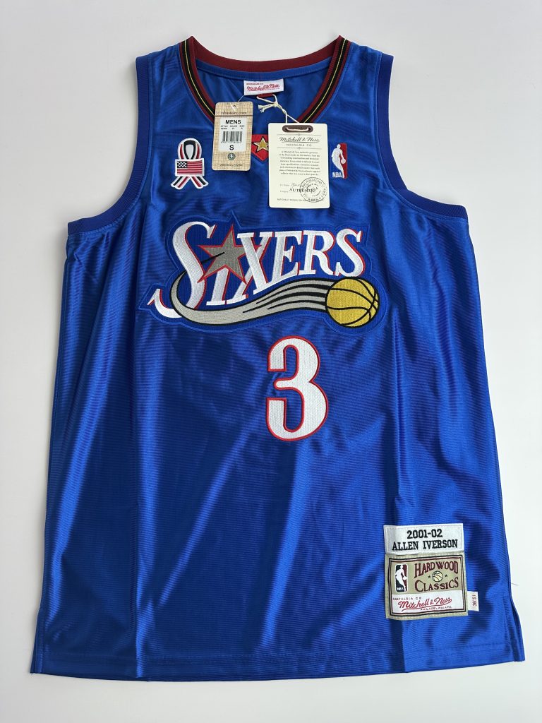 Camiseta Philadelphia 76ers Allen Iverson #3 azul vista frontal