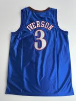 Camiseta Philadelphia 76ers Allen Iverson #3 azul vista posterior