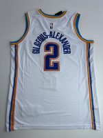 Camiseta NBA Oklahoma City Thunder Shai Gilgeous-Alexander #2 blanca City Edition vista posterior