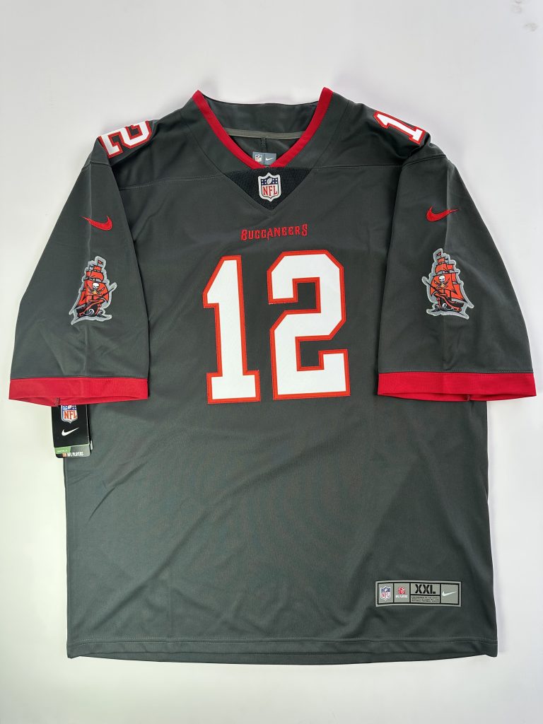 Camiseta NFL Tampa Bay Buccaneers Tom Brady #12 gris vista frontal
