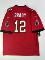 Camiseta NFL Tampa Bay Buccaneers Tom Brady #12 roja vista posterior