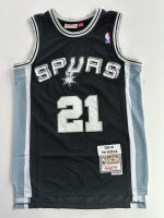 Camiseta NBA San Antonio Spurs Tim Duncan #21 negra Hardwood Classics 1998-99 vista frontal