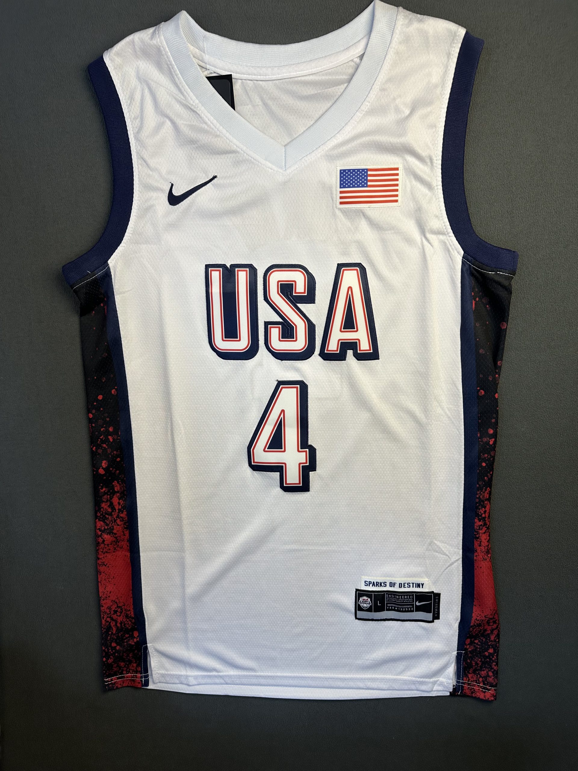 Camiseta Usa Curry #4 Nike Blanco - Vista frontal