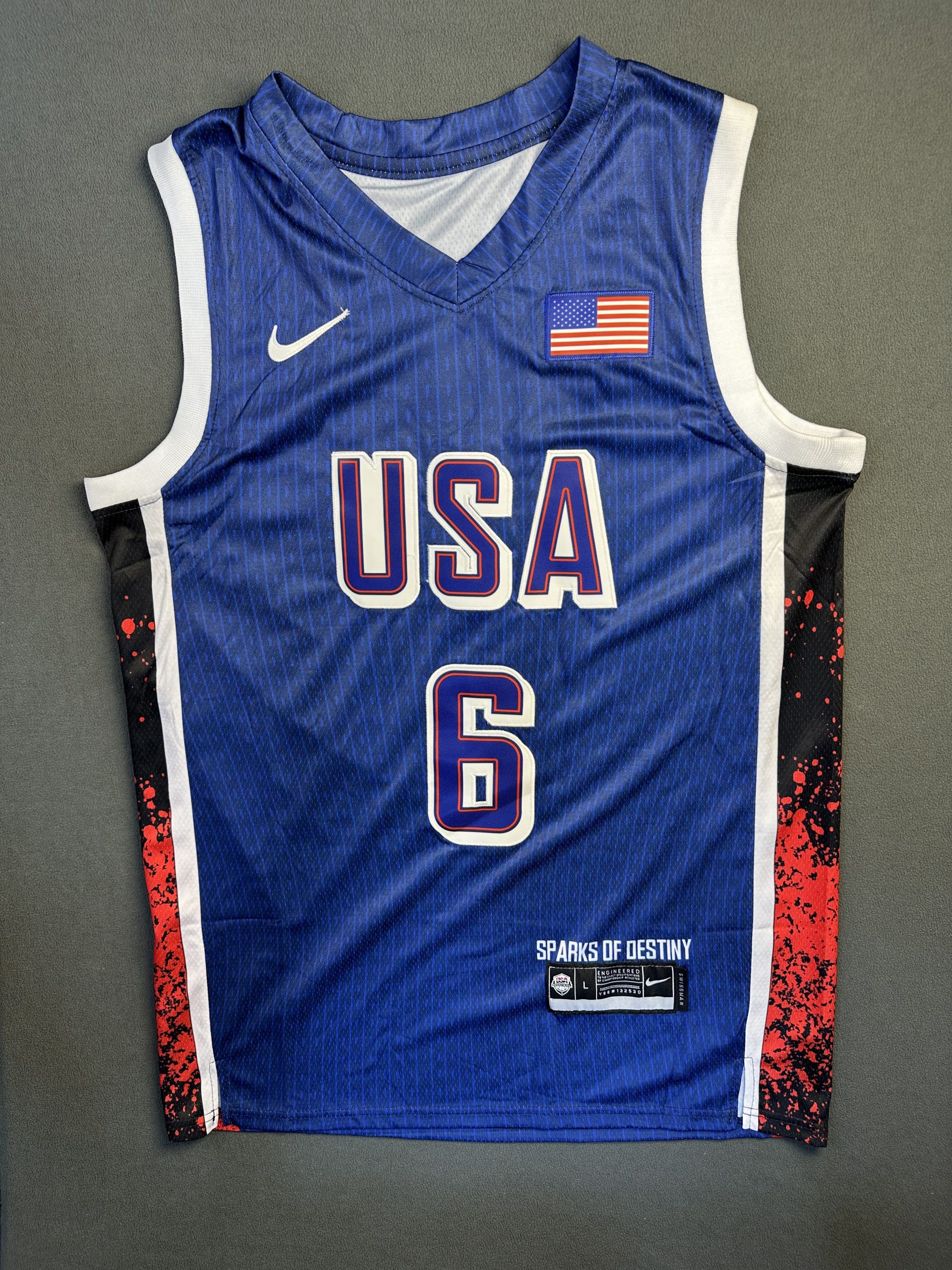 Camiseta Usa James #6 Nike Azul - Vista frontal