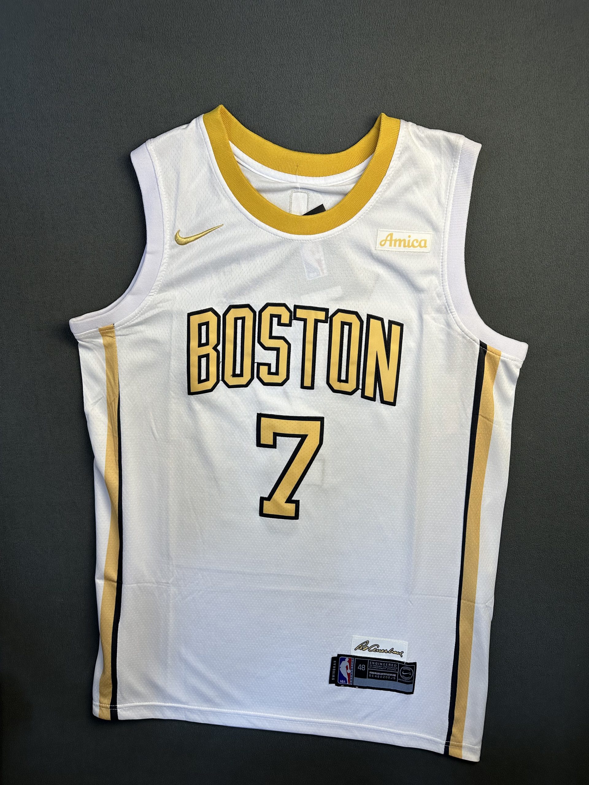 Camiseta Boston Brown #7 Nike Blanco - Vista frontal