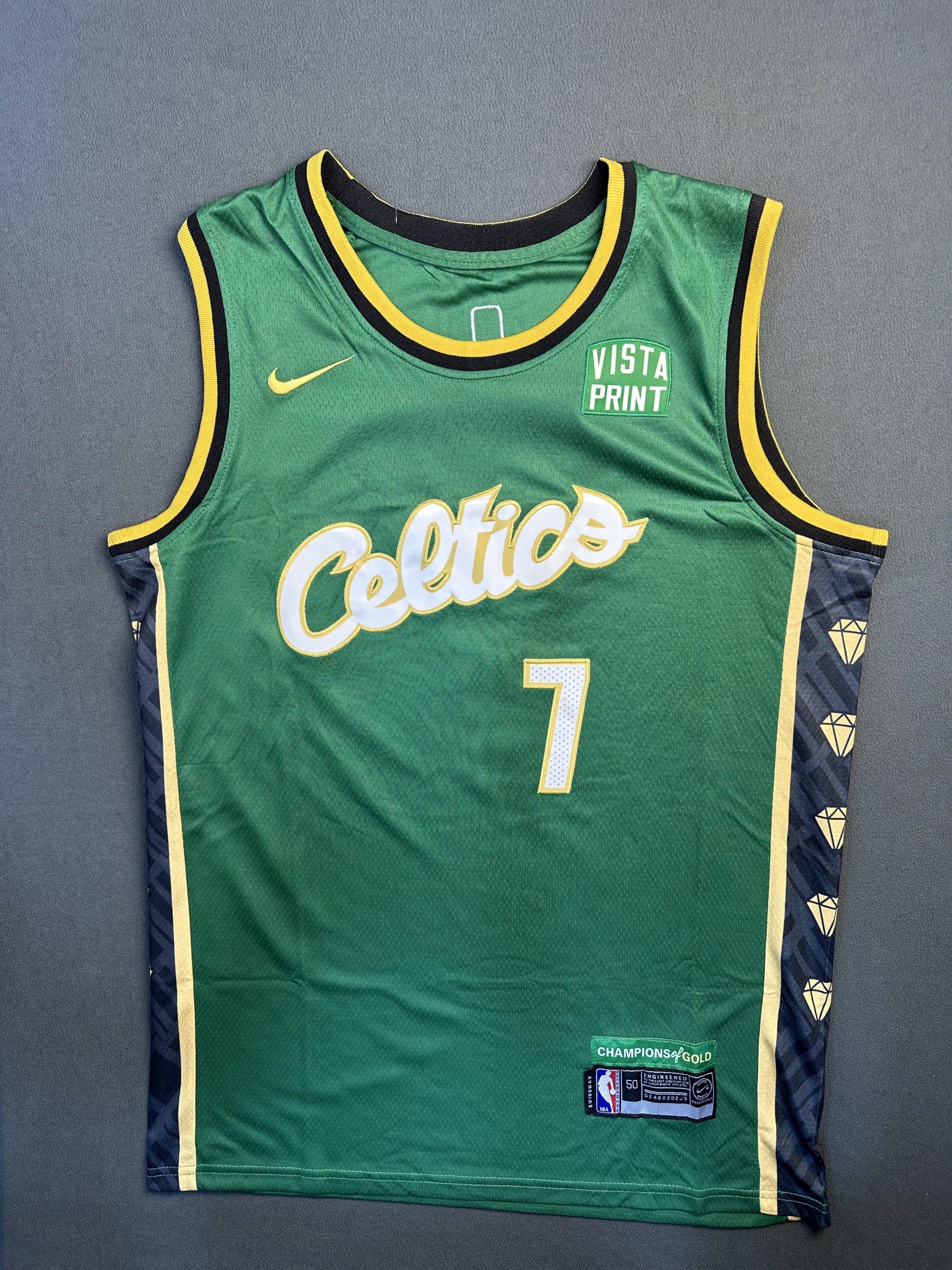 Camiseta Boston Celtics Brown #7 Nike Verde - Vista frontal