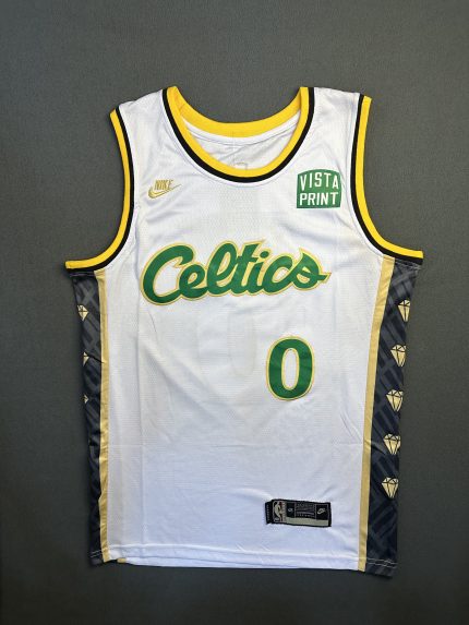 Camiseta Boston Celtics Jayson Tatum #0 Nike Blanco