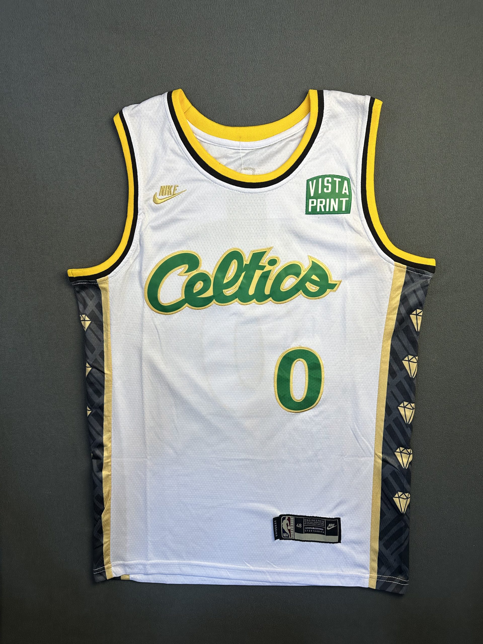 Camiseta Boston Celtics Jayson Tatum #0 Nike Blanco - Vista frontal