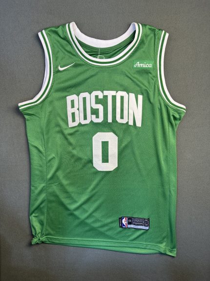 Camiseta Boston Celtics Jayson Tatum #0 Nike Verde