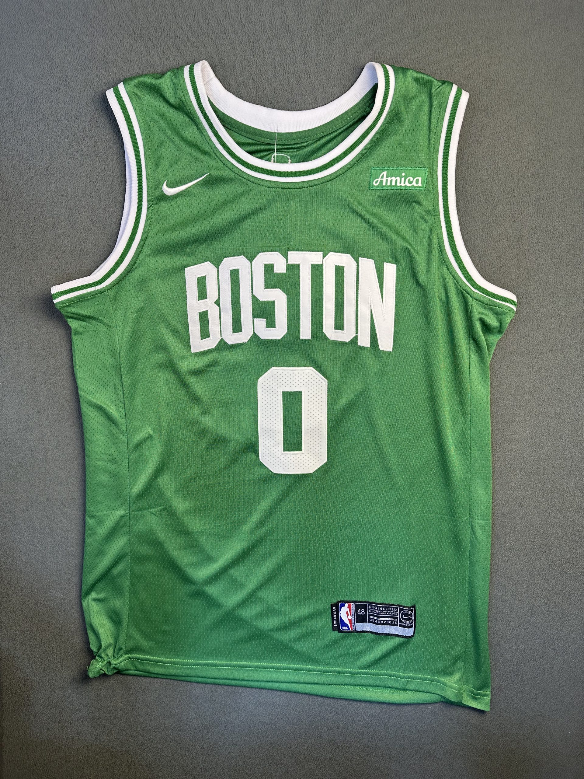 Camiseta Boston Celtics Jayson Tatum #0 Nike Verde - Vista frontal