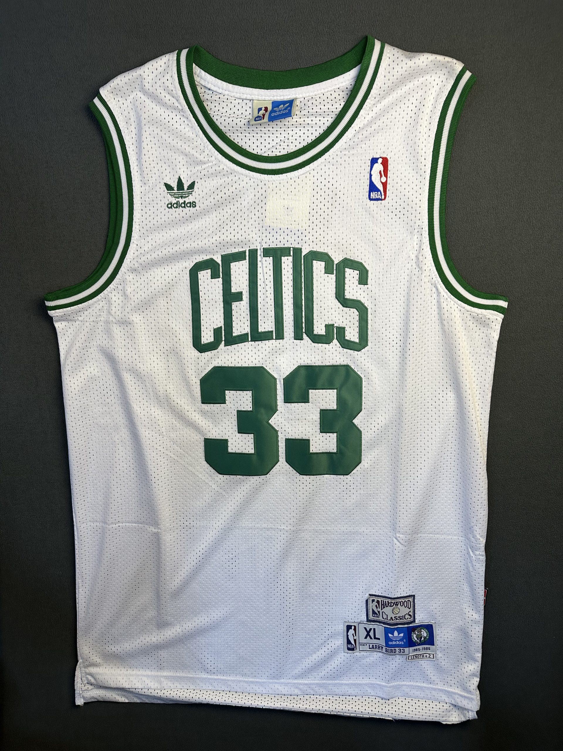 Camiseta Boston Celtics Larry Bird #33 Adidas Blanco - Vista frontal