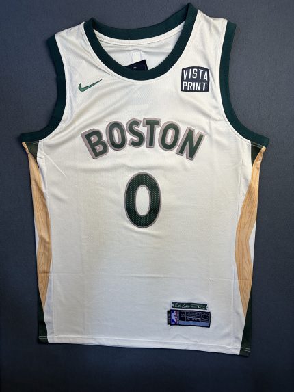 Camiseta Boston Celtics Tatum #0 Nike Blanco