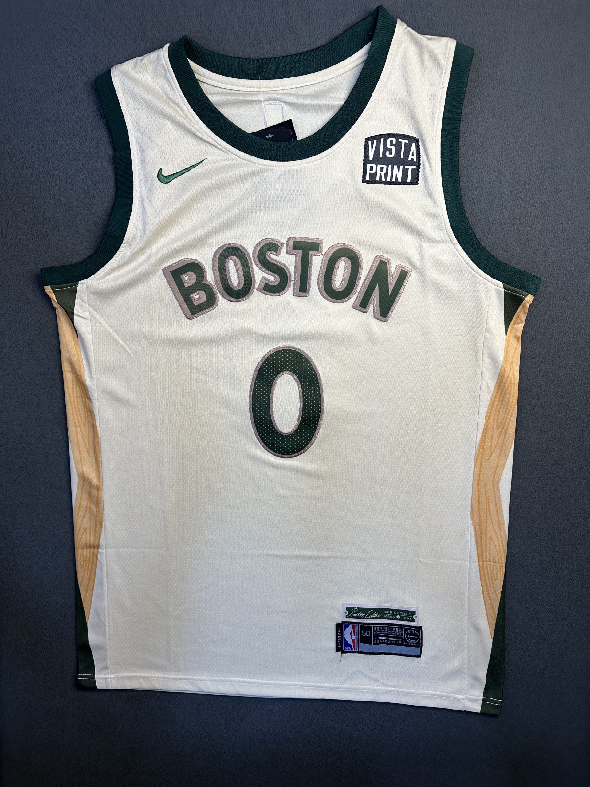 Camiseta Boston Celtics Tatum #0 Nike Blanco - Vista frontal