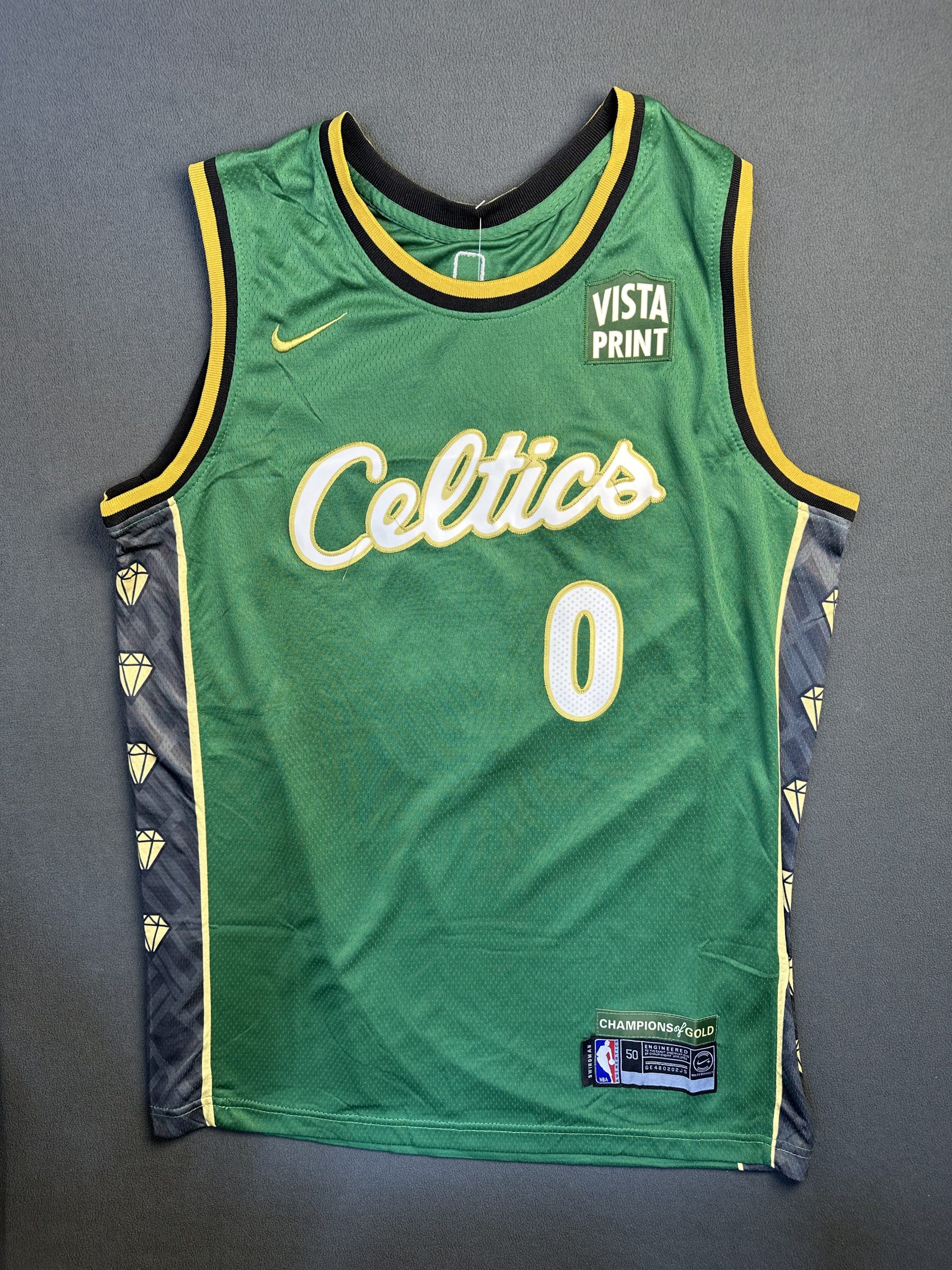 Camiseta Boston Celtics Tatum #0 Nike Verde - Vista frontal