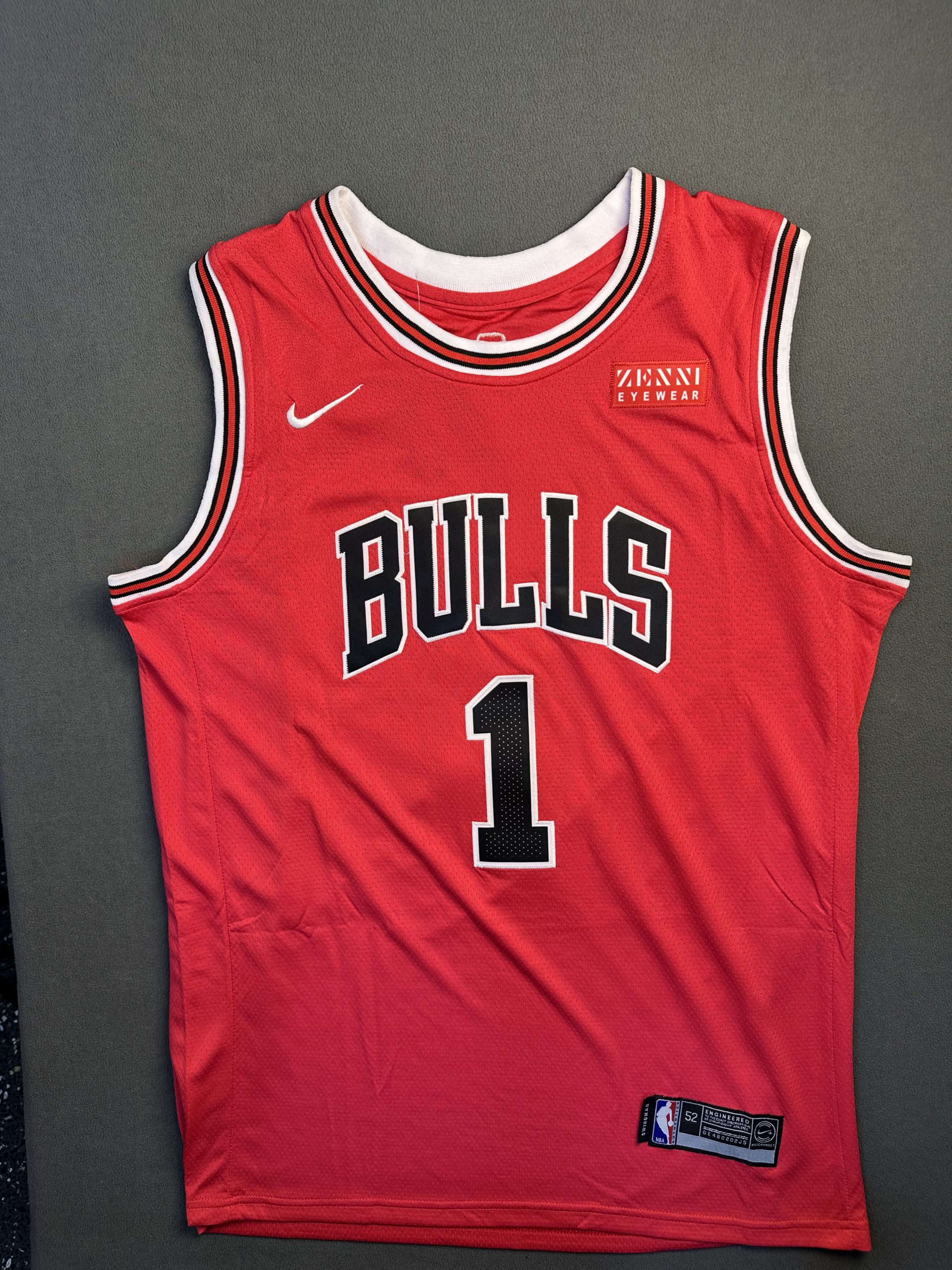 Camiseta Bulls Rose #1 Nike Rojo - Vista frontal