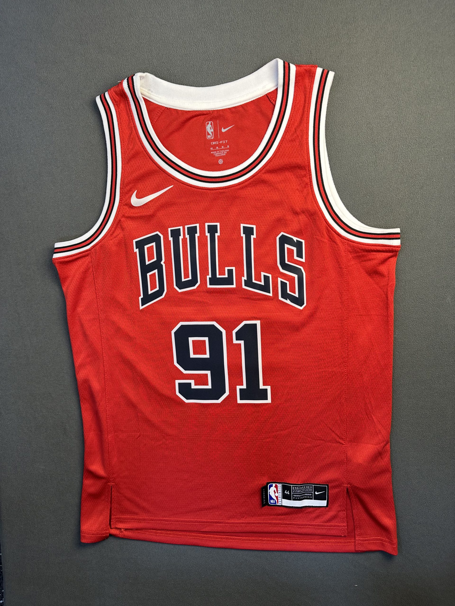 Camiseta Chicago Bulls Rodman #91 Nike Rojo - Vista frontal
