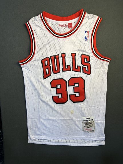 Camiseta Chicago Bulls Scottie Pippen #33 Mitchell & Ness Blanco