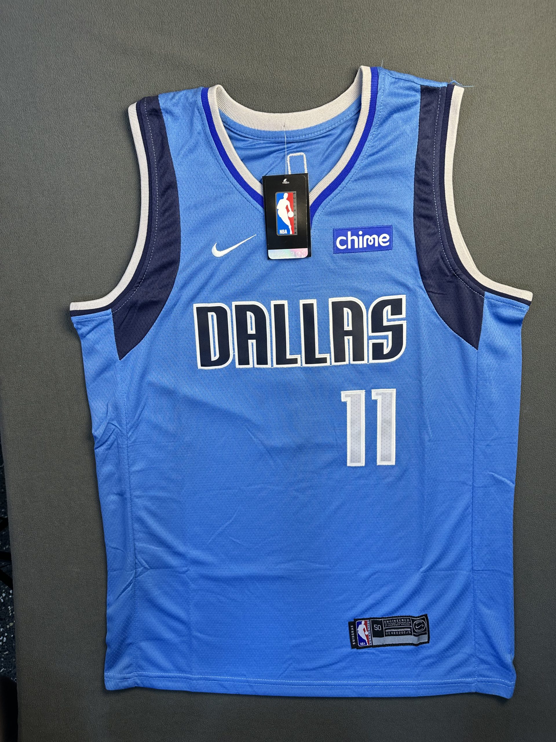 Camiseta Dallas Irving #11 Nike Celeste - Vista frontal