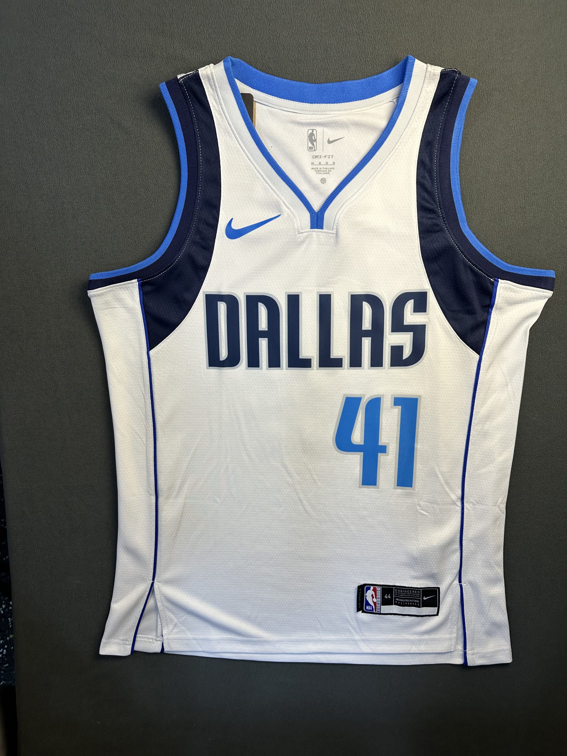Camiseta Dallas Mavericks Nowitzki #41 Nike Blanco - Vista frontal