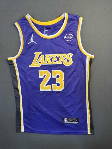 Camiseta Los Angeles Lakers James #23 Jordan Morado