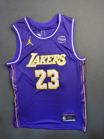 Camiseta Los Angeles Lakers James #23 Jordan Morado