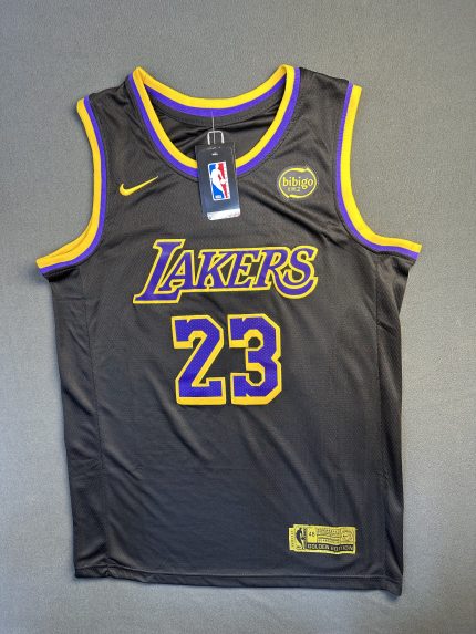 Camiseta Los Angeles Lakers James #23 Nike Negro