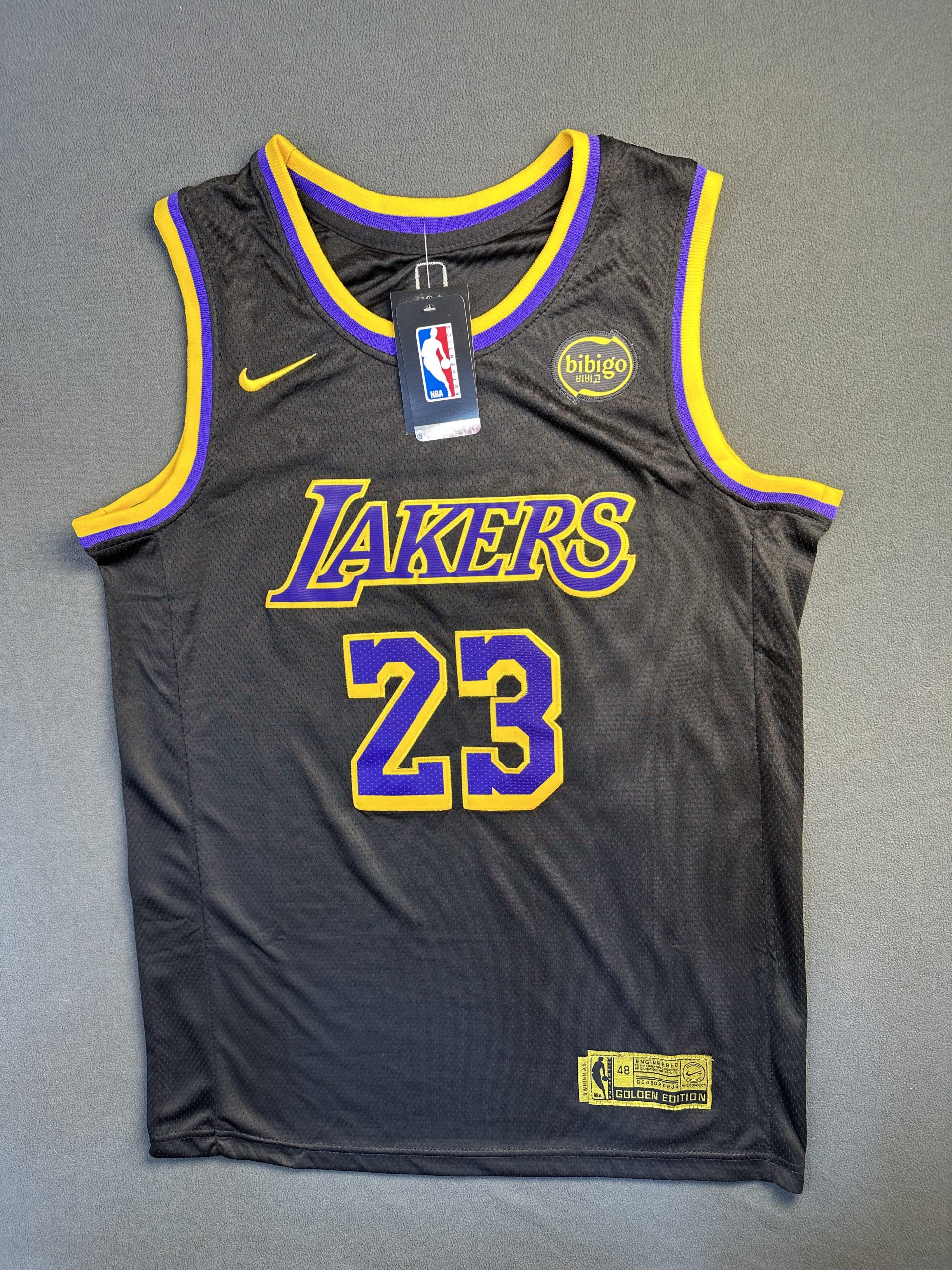 Camiseta Los Angeles Lakers James #23 Nike Negro - Vista frontal