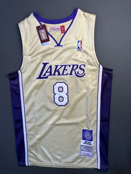 Camiseta Los Angeles Lakers Kobe Bryant #8 Mitchell & Ness Dorado